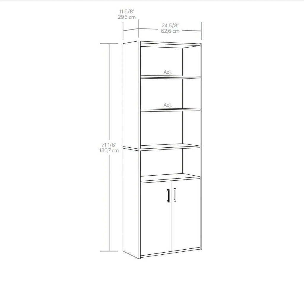 5 Shelf Bookcase with Doors X215