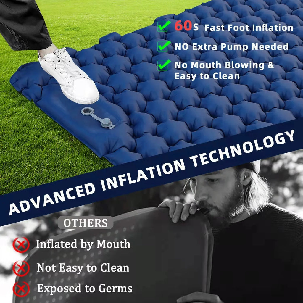 Lightweight Backpacking Sleeping Pad with Air Pillow J931