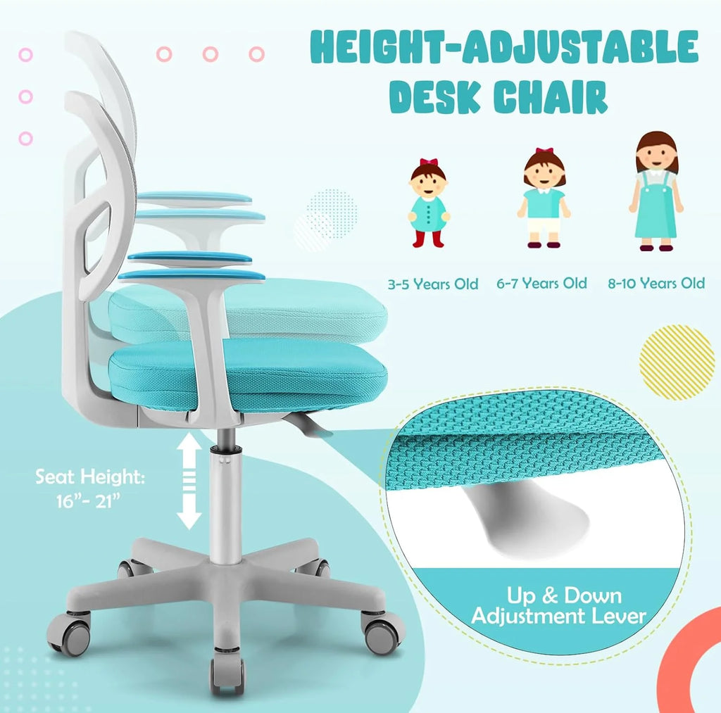 Green Height Adjustable Kids Desk Chair F941630
