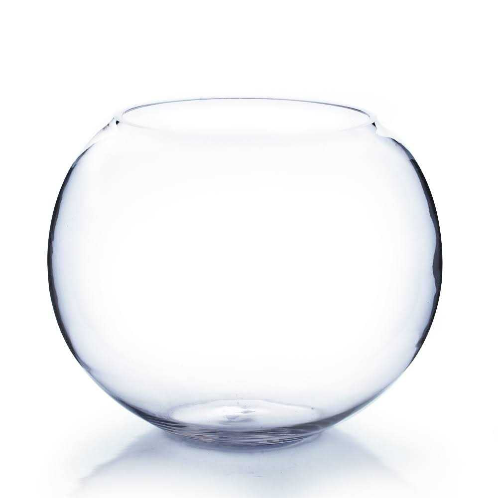 Clear Bubble Bowl Glass Vase M3817