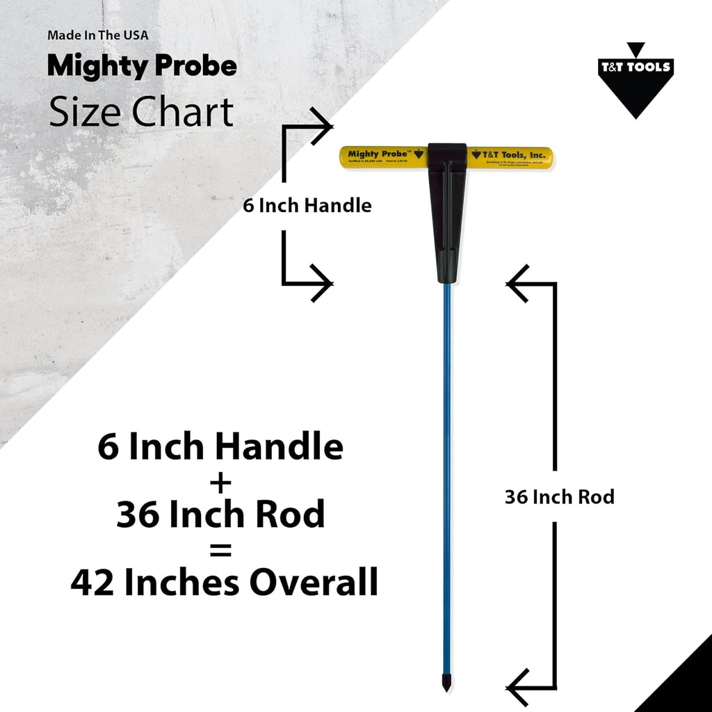 42-Inch Insulated Metal Soil Probe with T-Handle Steel Rod N975408