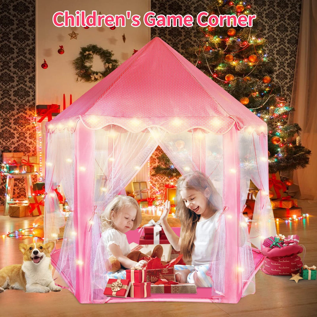 Castle Princess Tents with Lights, Kids Tents for Indoor and Outdoor Play E24800