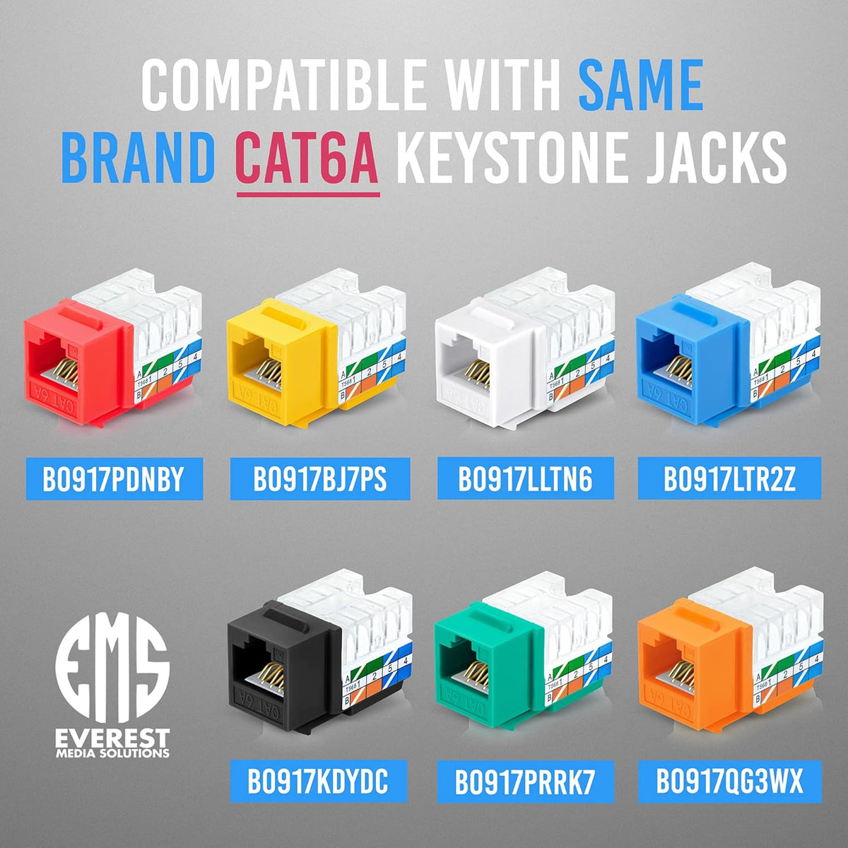 Speed Termination Tool for Everest Media RJ45 Cat6/5e & Cat6A UTP Keystone Jacks Pack of 2 C944530