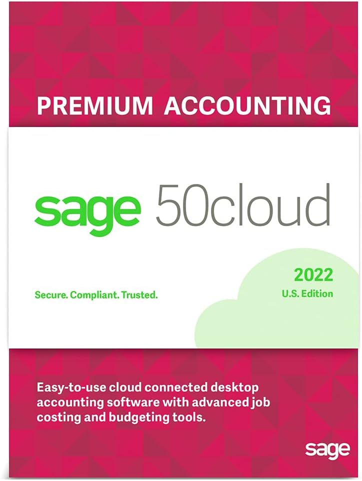 Sage 50 Premium U.S. 1-User One Year Subscription Accounting Software V30712