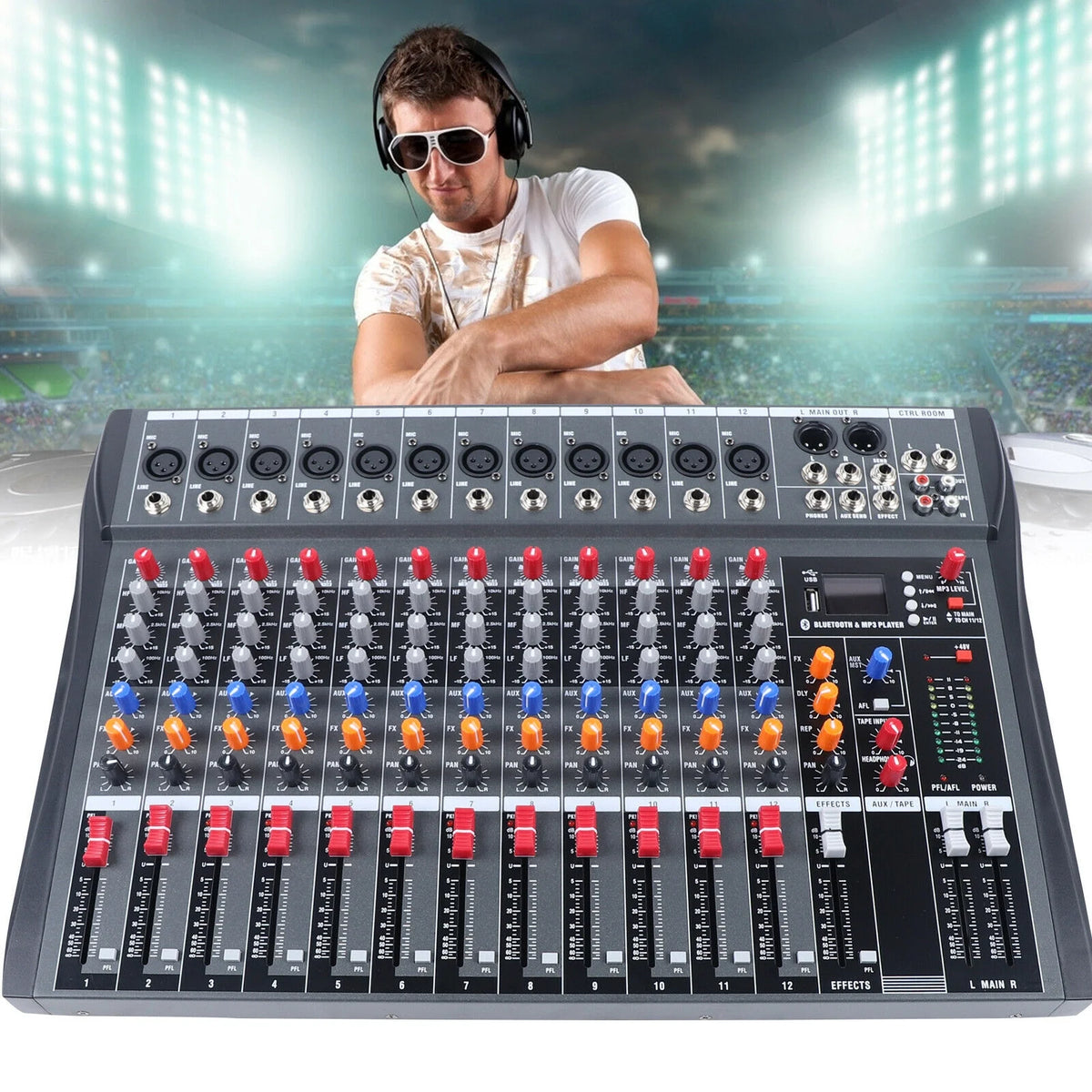 12 Channel Bluetooth Mixing Console W6750