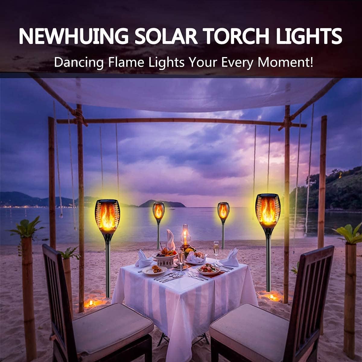 43 inch 96 LED Solar Torch Lights F37056
