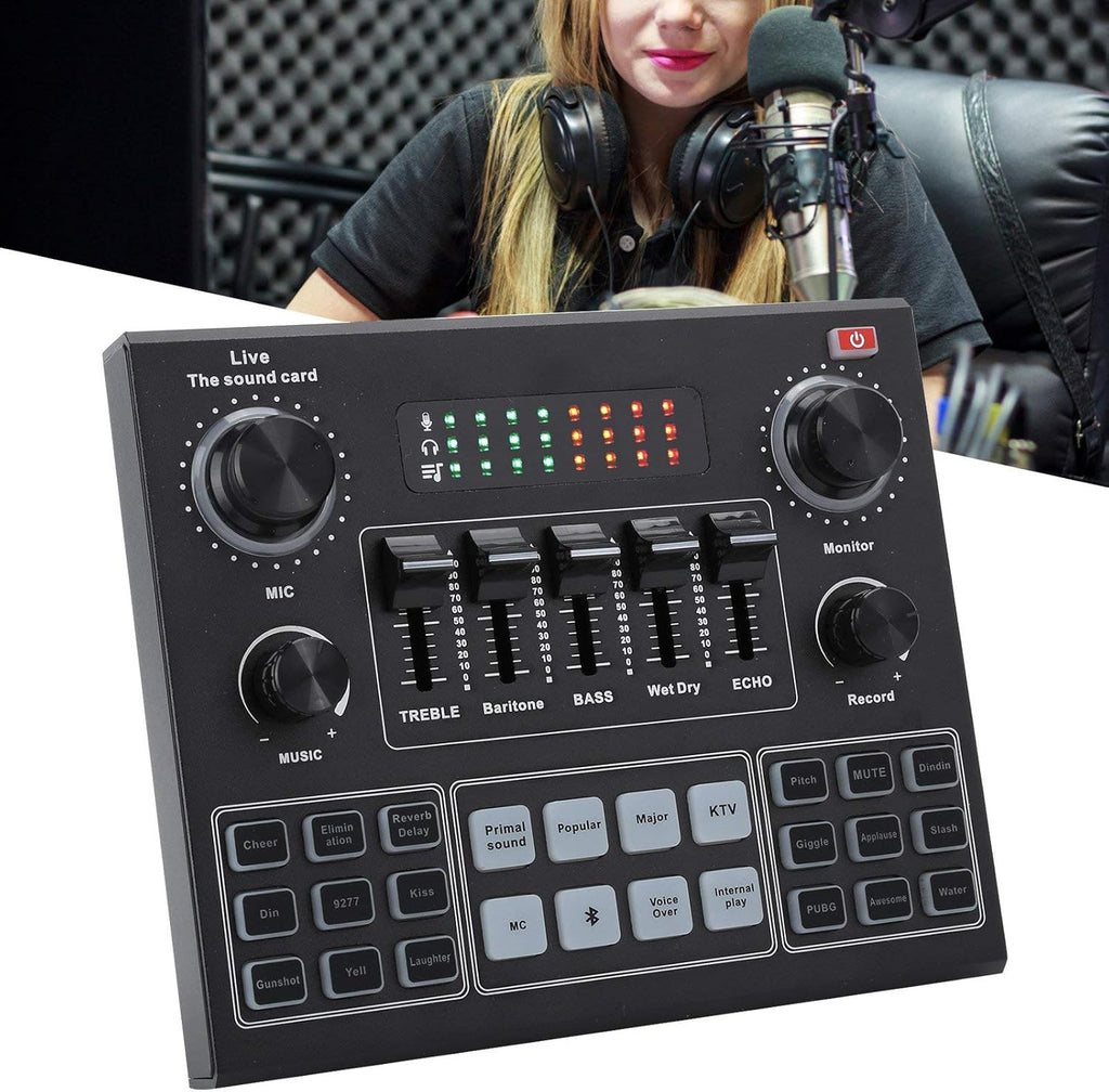 Bluetooth Sound Card Audio Mixer with Voice Change S617071