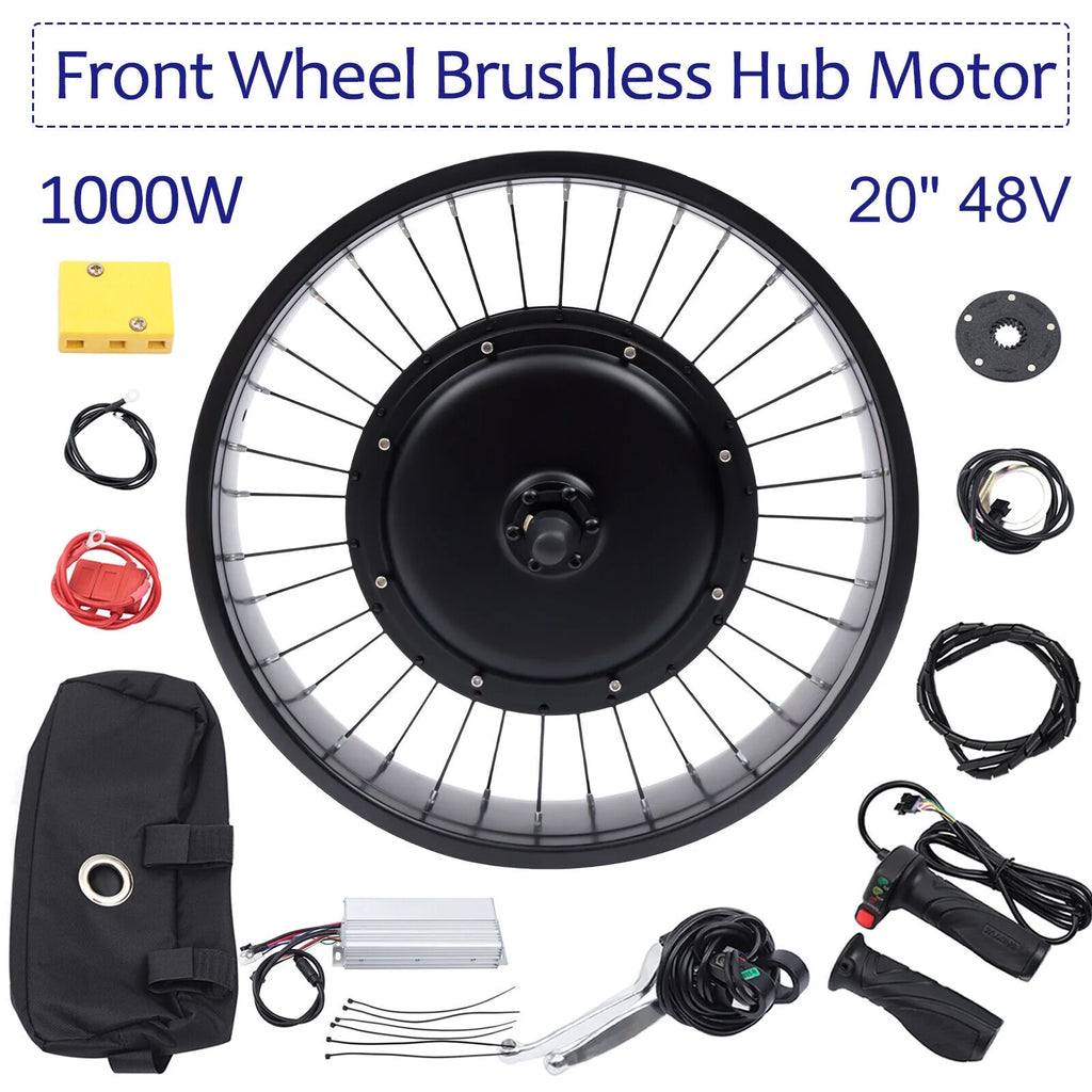 48V 1000W E-Bike Motor Conversion Kit Fat Tire Front Wheel N10399