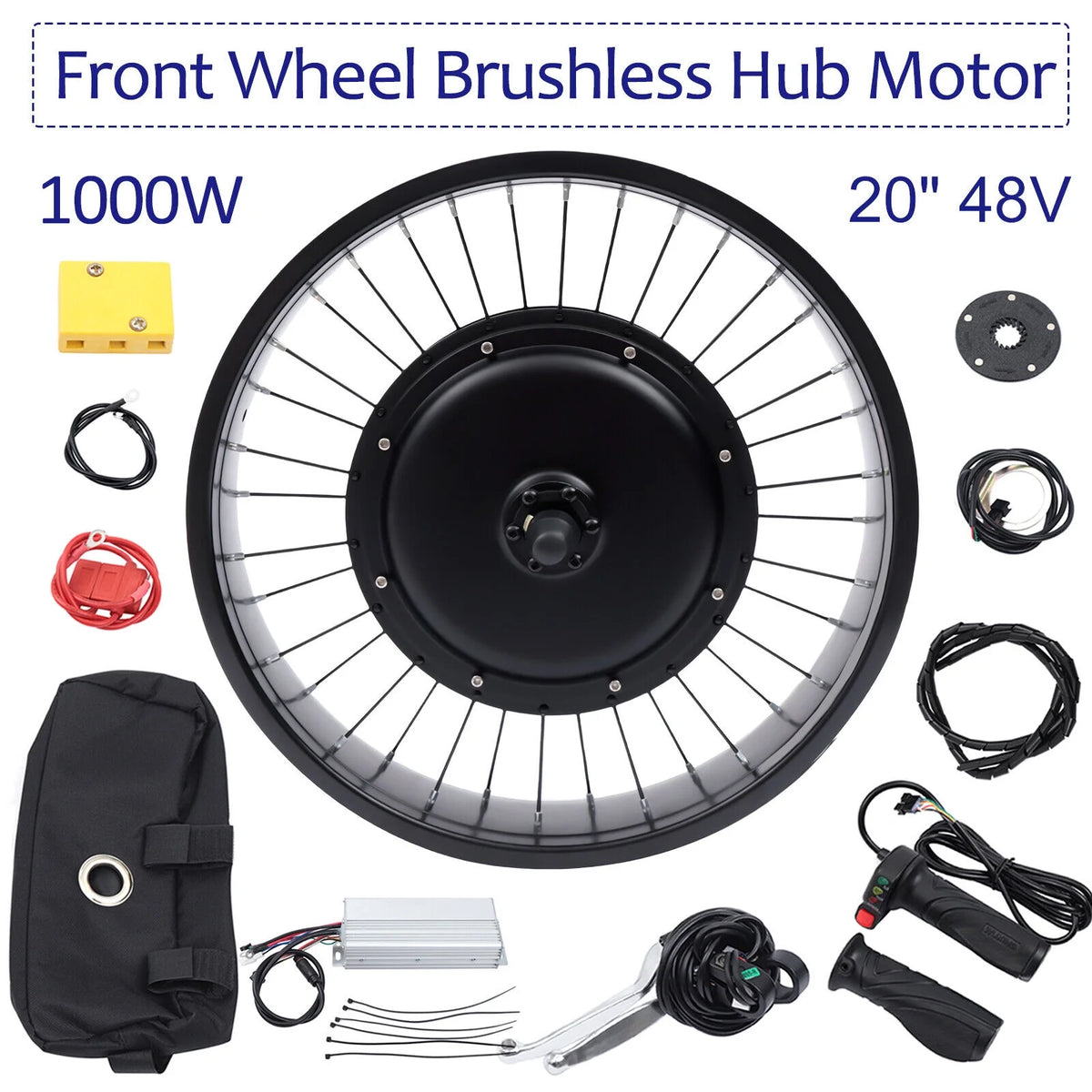 48V 1000W E-Bike Motor Conversion Kit Fat Tire Front Wheel N10399