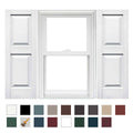 White Raised Panel Vinyl Shutters 1 Pair 14.75 x 35 U584