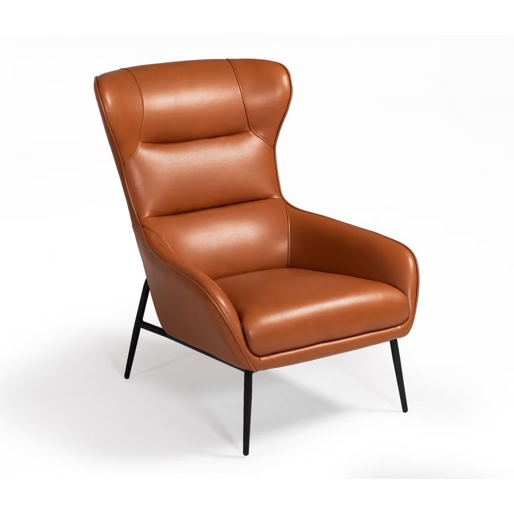 Orange Leatherette Lounge Chair R1535
