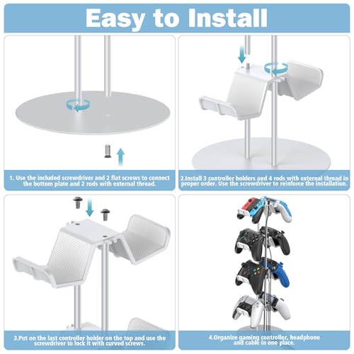 4 Tiers Controller Stand with Cable Organizer Z593678