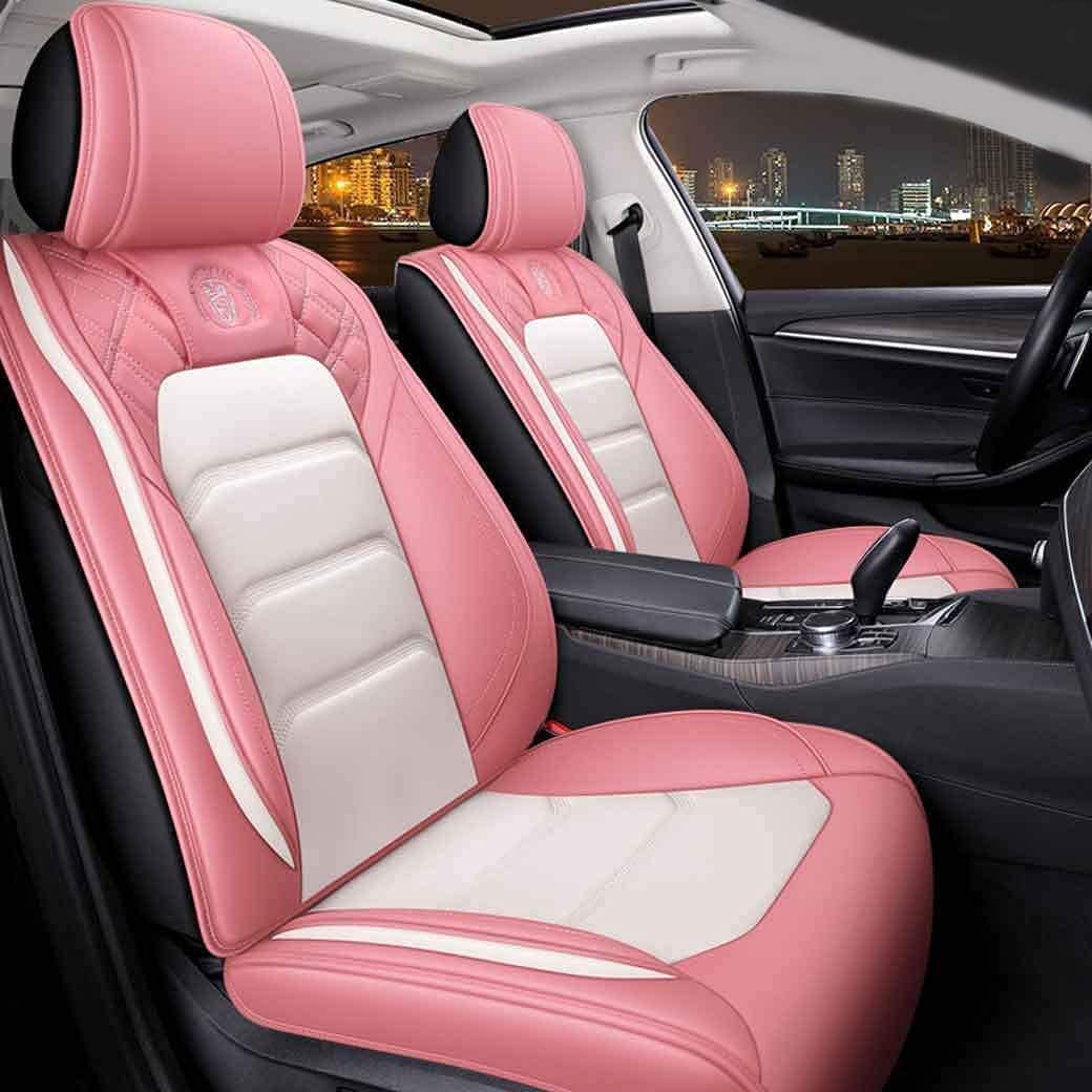 Blue&White Leather Car Seat Covers 5 Seats Full Set Z3765