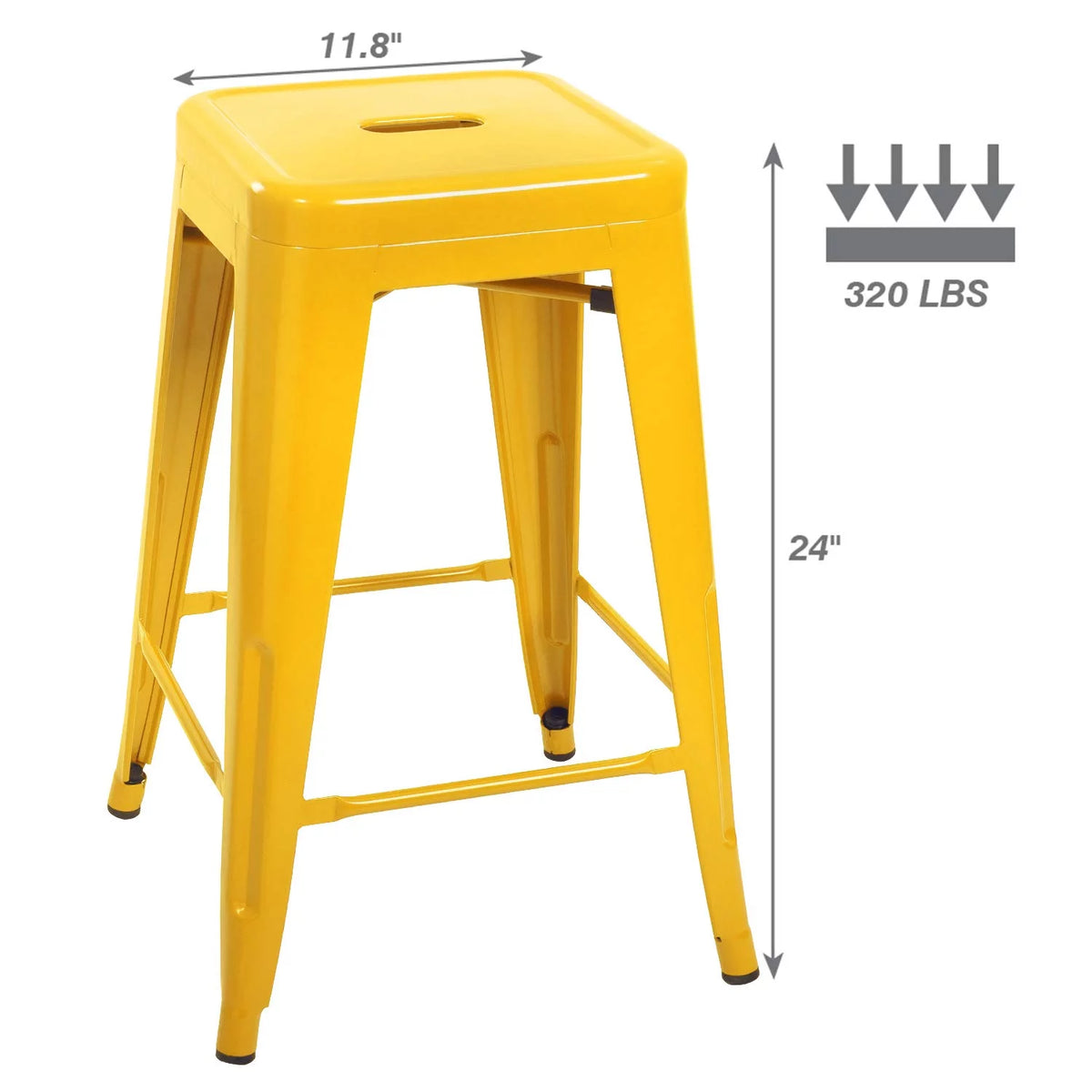 Yellow Metal Stackable Bar Stools P832339