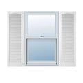 12 inchw x 62 inchh Bright White Vinyl Open Louver Shutters Per Pair B222
