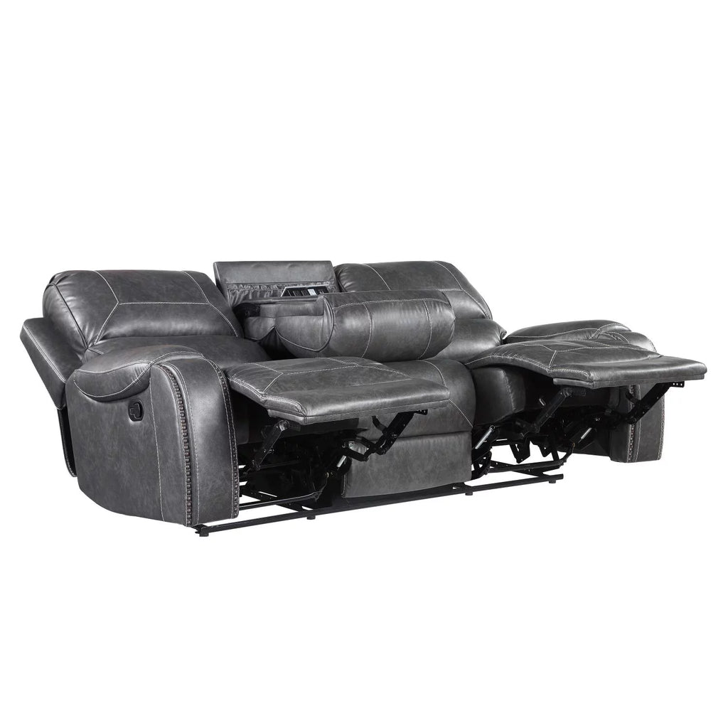 Manual Recliner Sofa Grey L24710