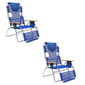 Blue 16" Tall Outdoor Lounge Reclining Chair 2 Pack U559