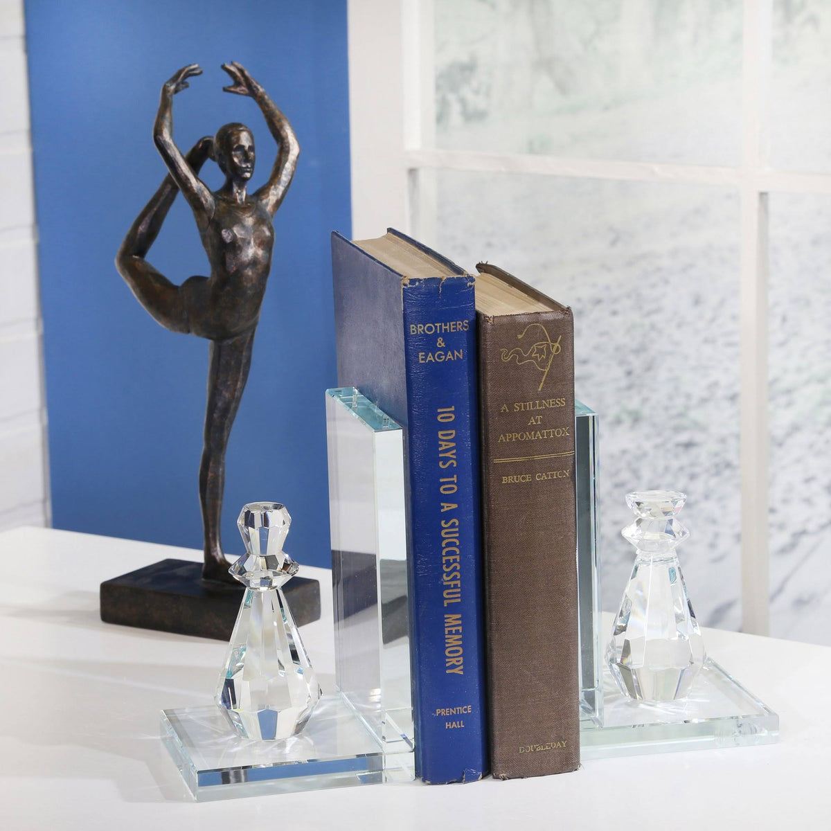 Crystal Chess Piece Bookends, Set of 2 Z486309