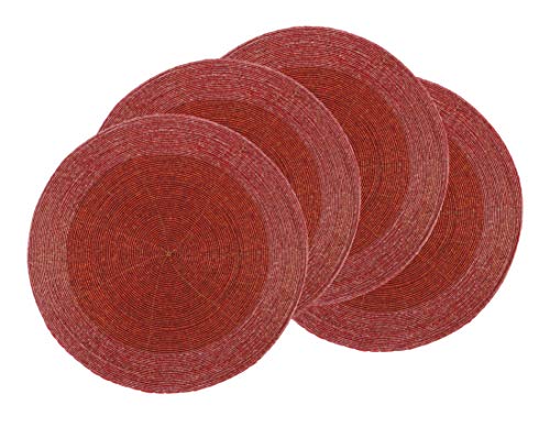Handmade Beaded Charger Placemats Set of 4 M485