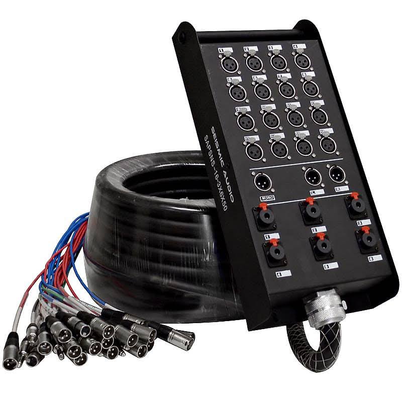 16 Channel 50' Snake Cable with 16 XLR Inputs A136301