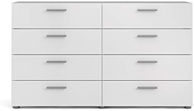 White 8 Drawer Double Dresser and Nightstand R24015