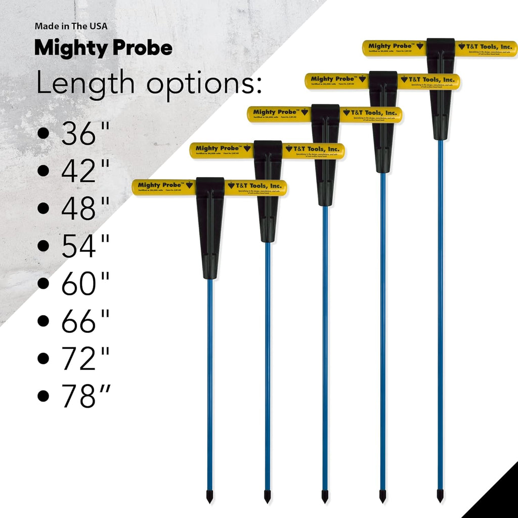42-Inch Insulated Metal Soil Probe with T-Handle Steel Rod N975408