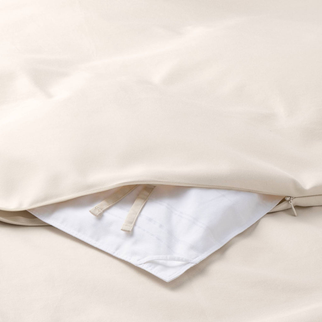 Full/Queen Supima Washed Sateen Duvet & Sham Set Natural B913