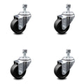 Swivel Caster Set of 4 with 3x22 Wheels and 3/8x22 Stem Y4075