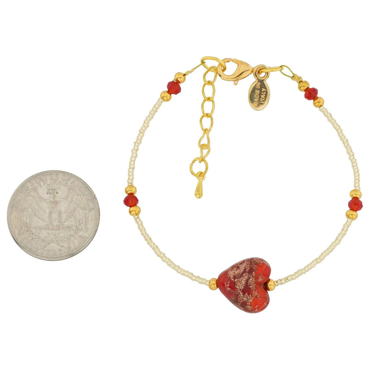Murano Glass Heart Bracelet E50290