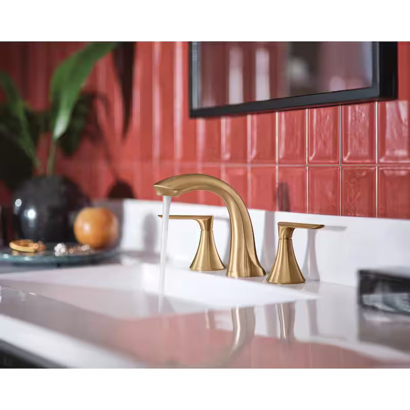 8 in. Widespread 2-Handle Bathroom Faucet in Bronzed Gold H231