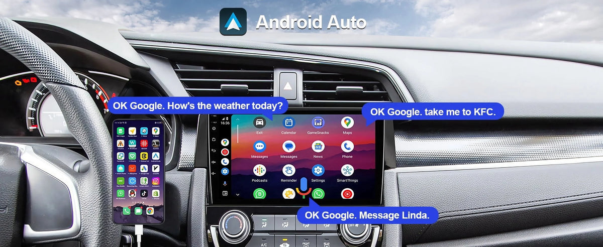 9 Inch Touchscreen Double Din Car Stereo with Wireless Carplay Android Auto Backup Camera R860744
