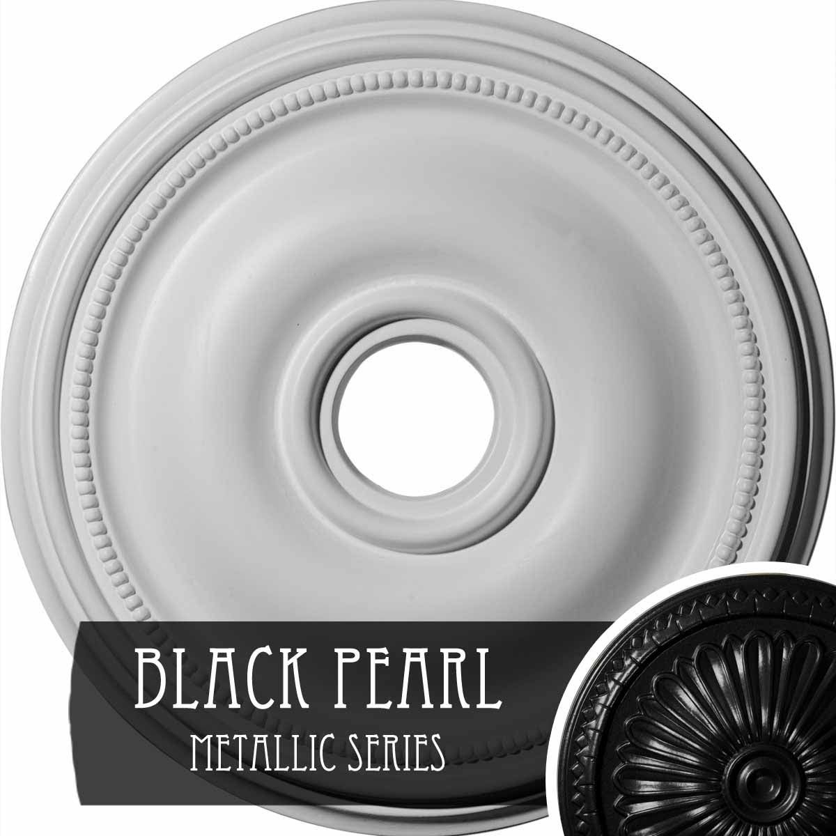 Black Pearl Hand-Painted Ceiling Medallion C2950