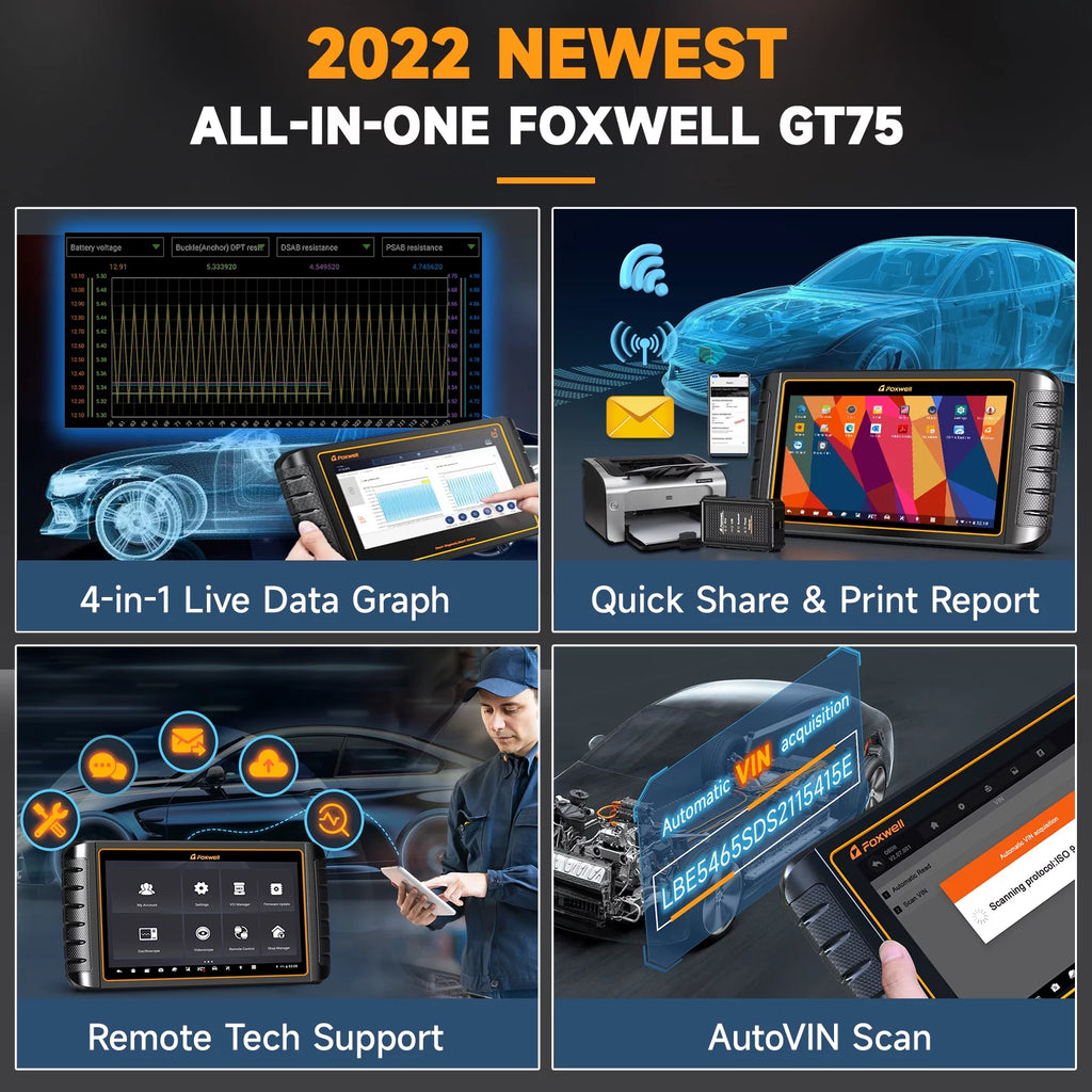 Automotive Bi-directional Diagnostic Scan Tool OBD2 Scanner B300746
