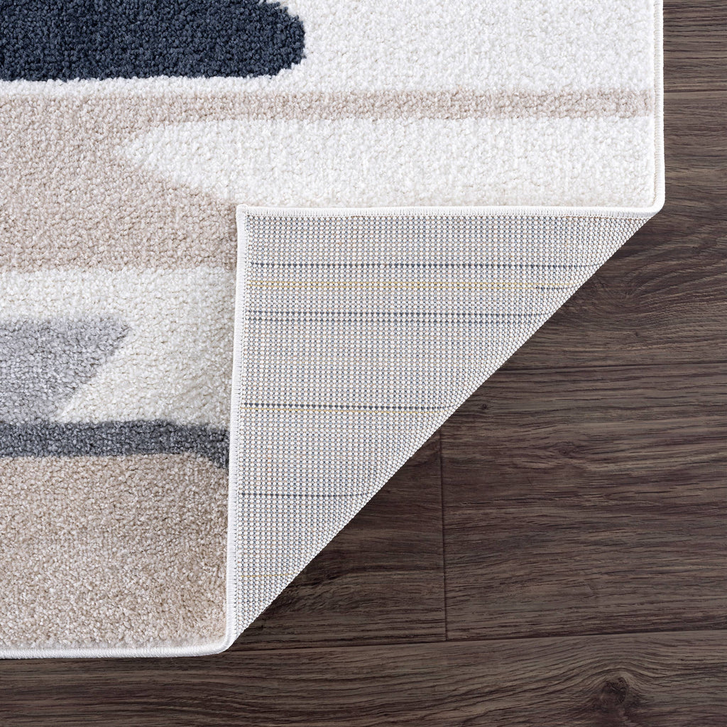 Cream Grey 6 x 9 Area Rug R92916