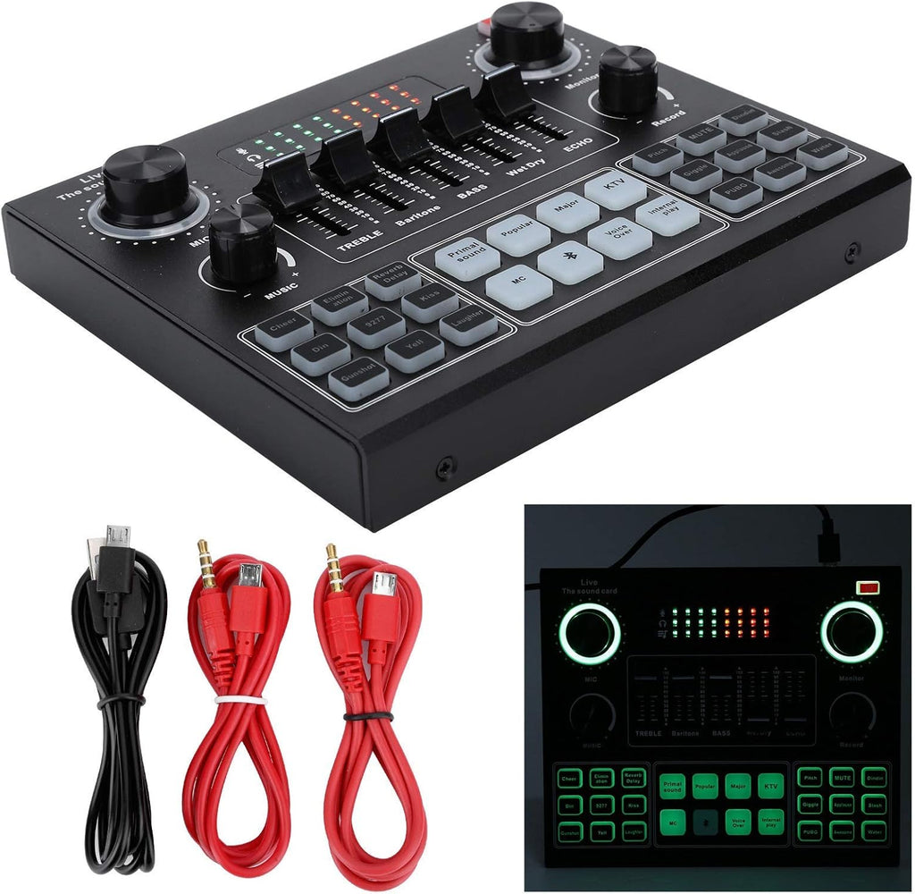 Bluetooth Sound Card Audio Mixer with Voice Change S617071