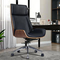 Black Genuine Leather Office Chair H58169