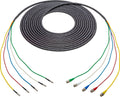 12G-SDI-4K UHD 5-Channel BNC Male to HDBNC Male Snake Cable Black - 10 ft. R64451