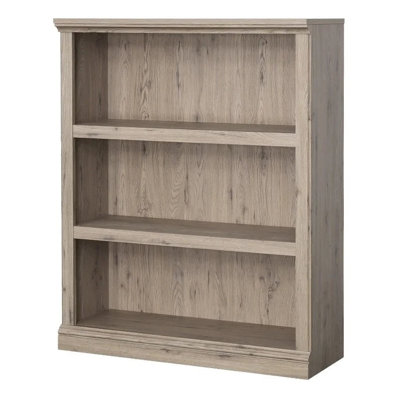 Contemporary Engineered Wood 3-Shelf Bookcase H94482