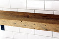 Reclaimed Wood Mantel Shelf with Steel Angle Brackets T279