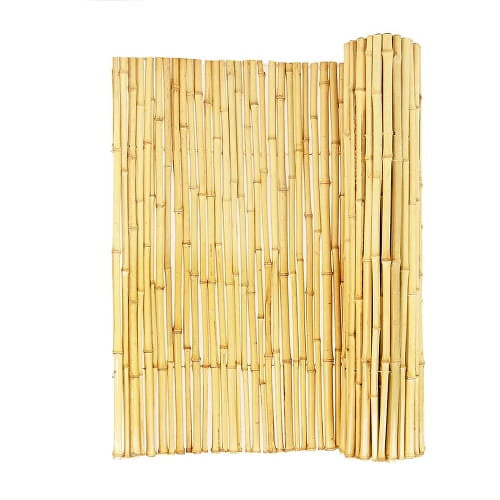 Natural Bamboo Fencing Garden Screen Rolled Fence Panel 3/4 D x 4' H x 8' L I6589